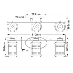 Ashland Bay 60cm badrumslampa