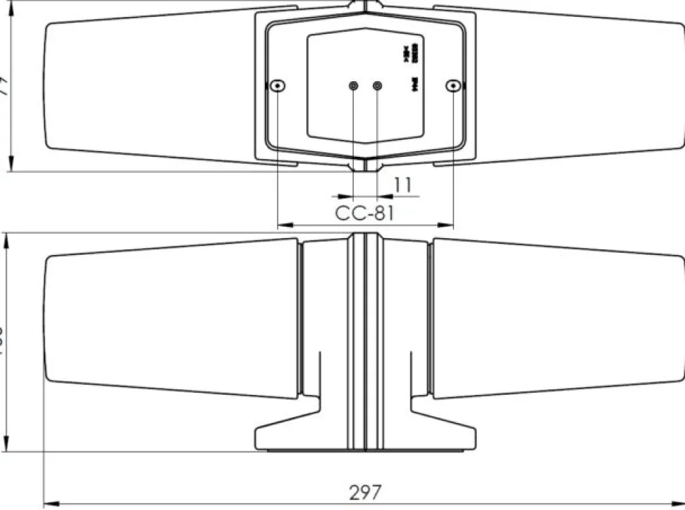 Bernadotte Dubbel 30cm badrumslampa