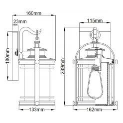 Booker 28cm utelampa