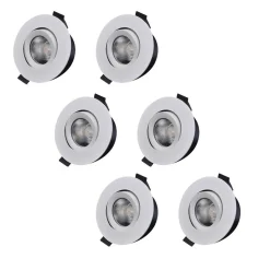 D-007 Downlight 2700K 6-pack