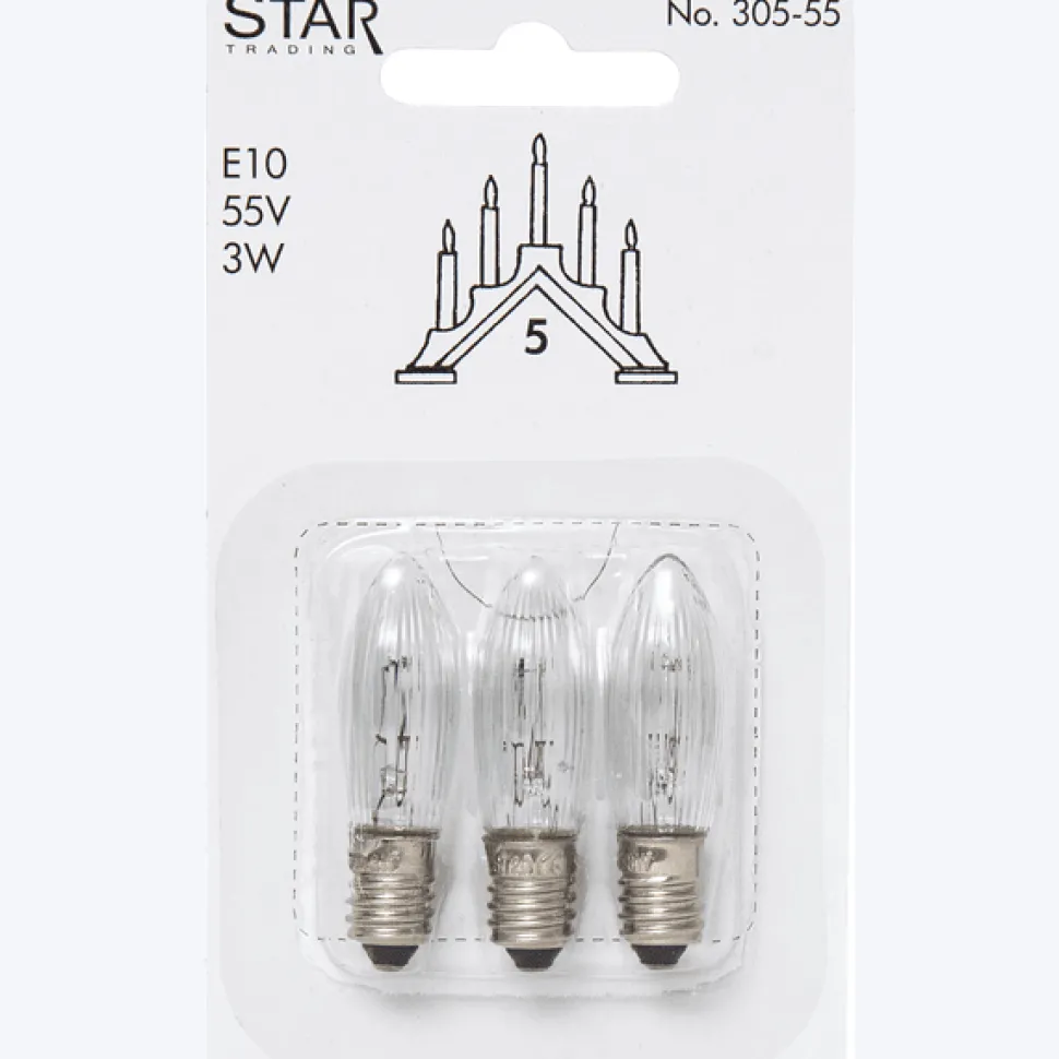 E10 3W 55V 3-pack