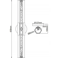 Facet 65cm badrumslampa