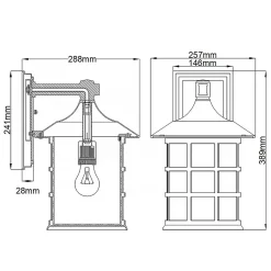Freeport 40cm utelampa