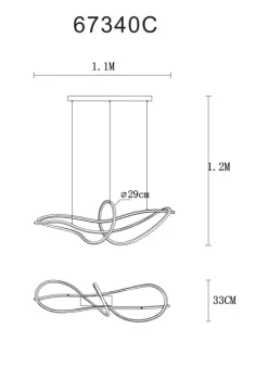 Iduna 110cm taklampa