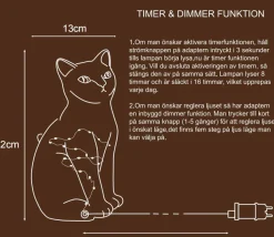 Katt 22cm bordslampa