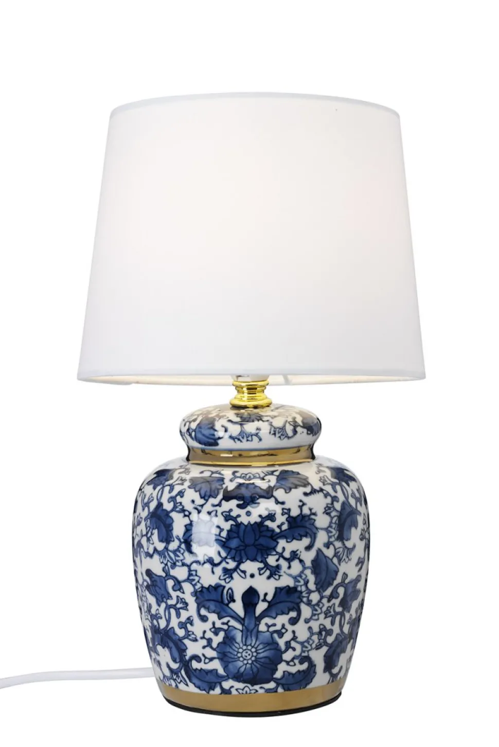 Klassisk blå 30cm bordslampa