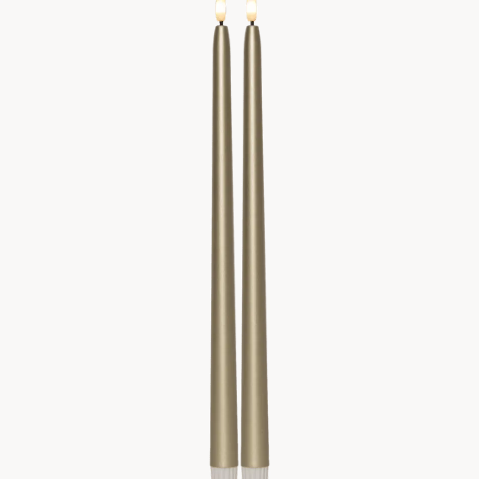 LED Antikljus Flamme Metal 40cm