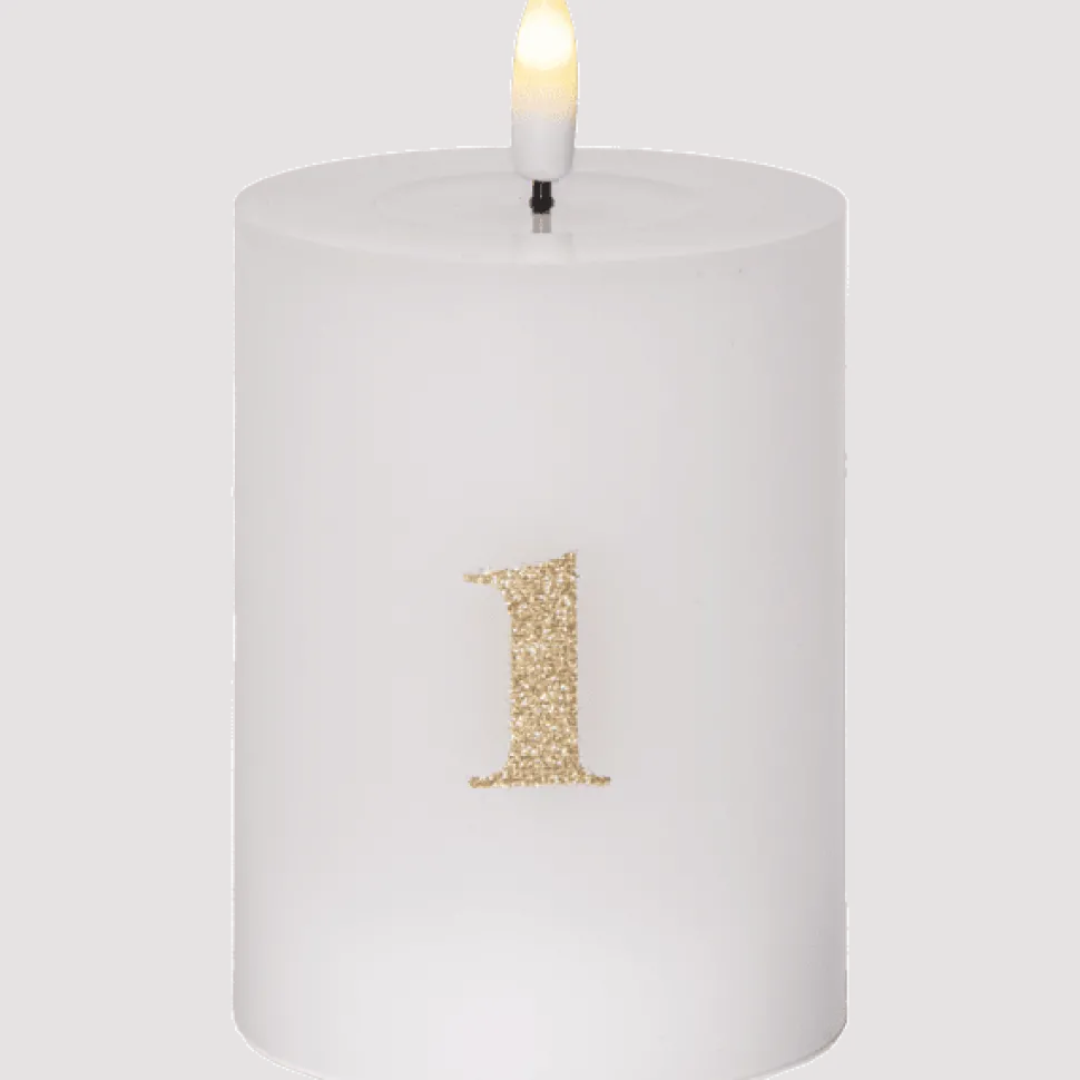 LED Blockljus Flamme Advent