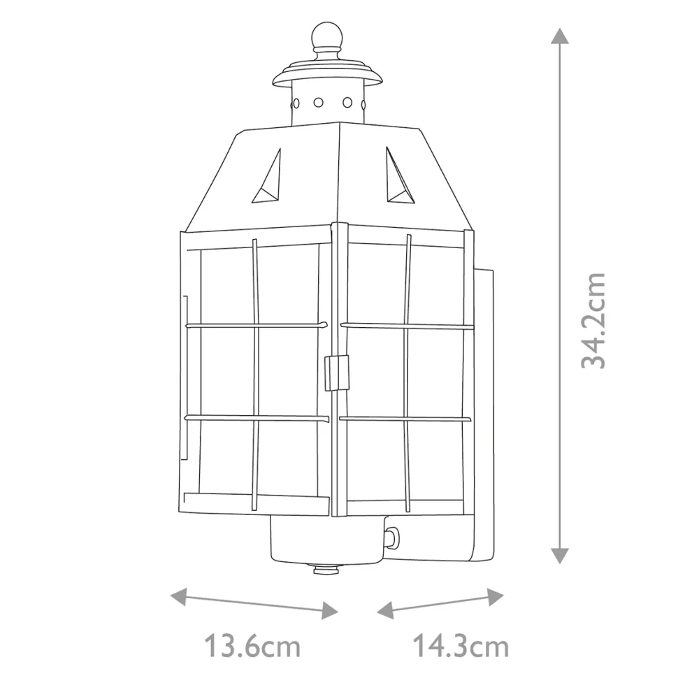 Nantucket 34cm utelampa
