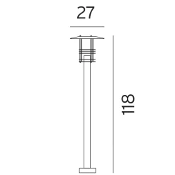 Stockholm 118cm pollare